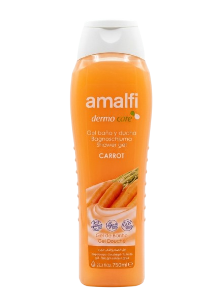 Amalfi Dermo Care – Gel Douche à la Carotte - 750 ml