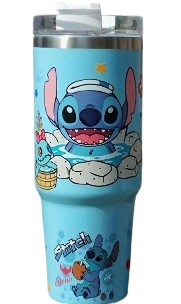 Bouteille inox Disney Stitch & Lilo 890 ml avec paille disponible sur Dialy en 60min à Dakar