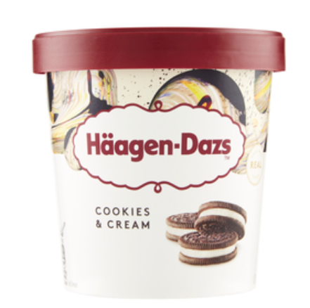 Haagen-Dazs Cookies & Cream 95ml disponible à Dakar sur Dialy