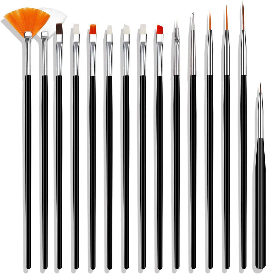 HANYOUSHENG – 15 Pinceaux Nail Art Professionnels Noir Dialy - Dakar 