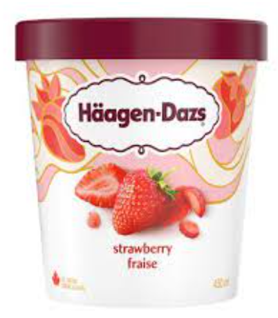 Crème glacée Häagen-Dazs Fraise 95 ml – disponible sur Dialy en 60 min à Dakar