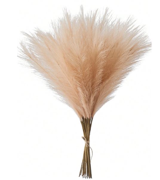 Herbe de pampas artificielle 52 cm champagne – Lot 5 pièces déco bohème Dialy - Dakar 