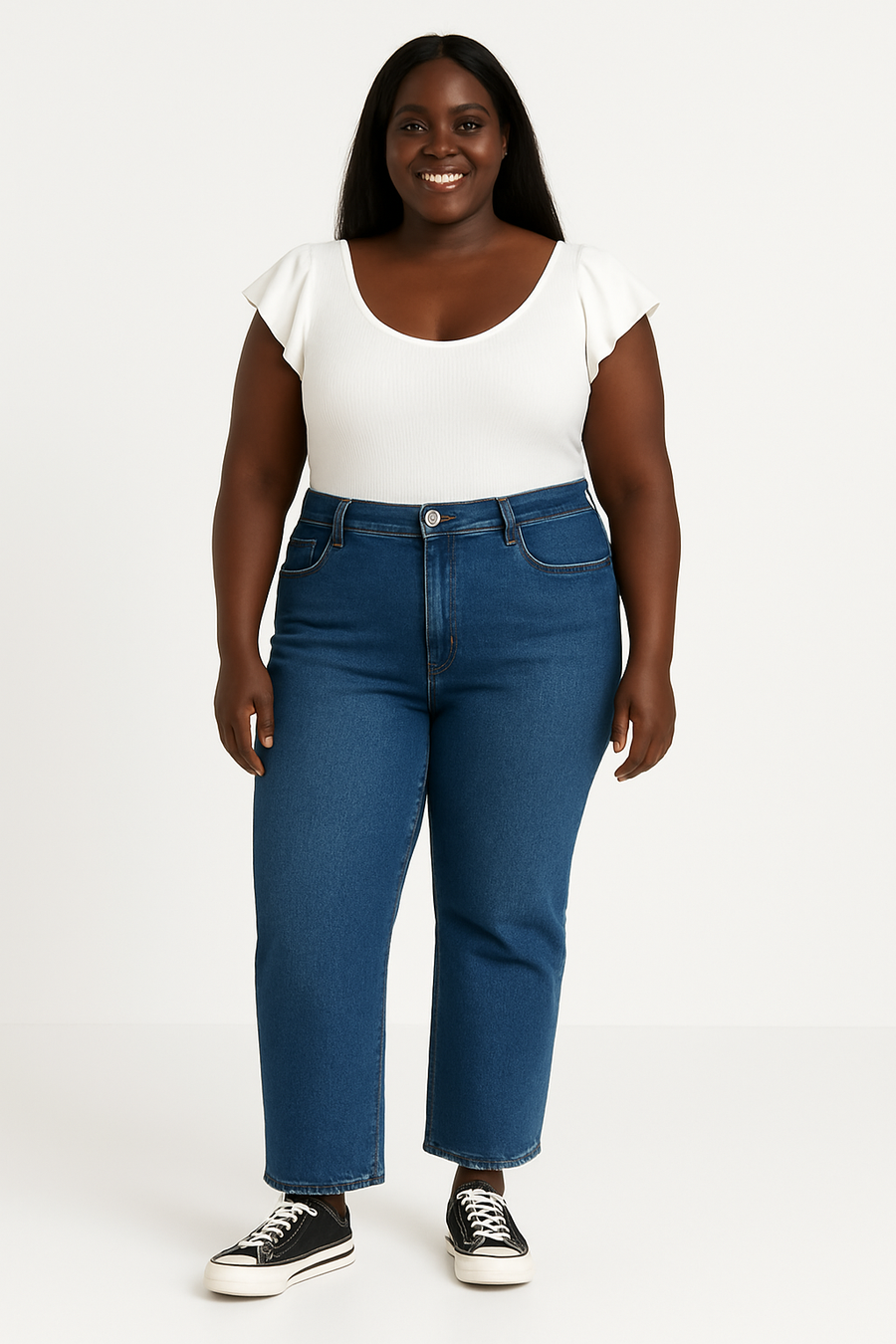 IDODO - Jeans femme couleur bleu - Taille 42 Dakar Dialy