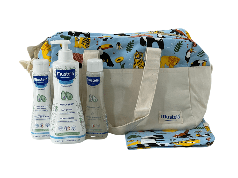 Pack Mustela - Gamme 3 Produits Essentiels+ Sac à Langer et Lapis à Langer Offert