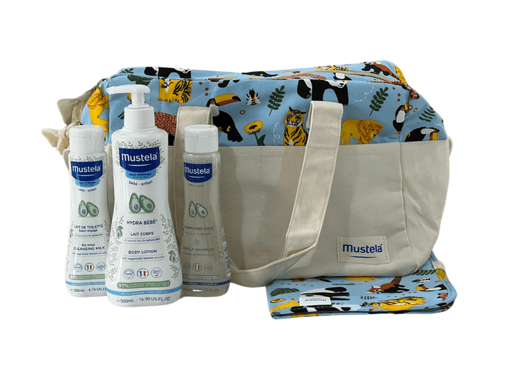 Pack Mustela - Gamme 3 Produits Essentiels+ Sac à Langer et Lapis à Langer Offert