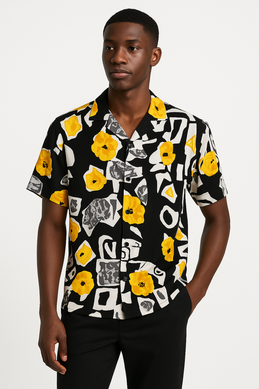 INVICTUS - Chemiser à motif fleuri pour homme Dakar Dialy