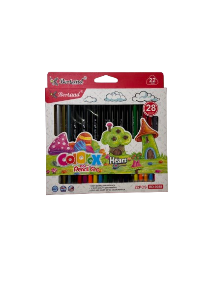 Bertand crayon de couleur grand modèle 22 Pièces