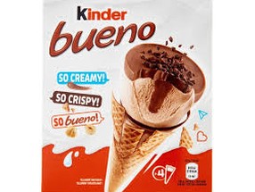 KINDER BUENO - Glace cône chocolat au lait & noisettes - X4 248G Dakar Dialy