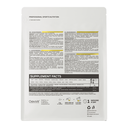 OSTROVIT - Creatine monohydrate saveur Citron - 300G