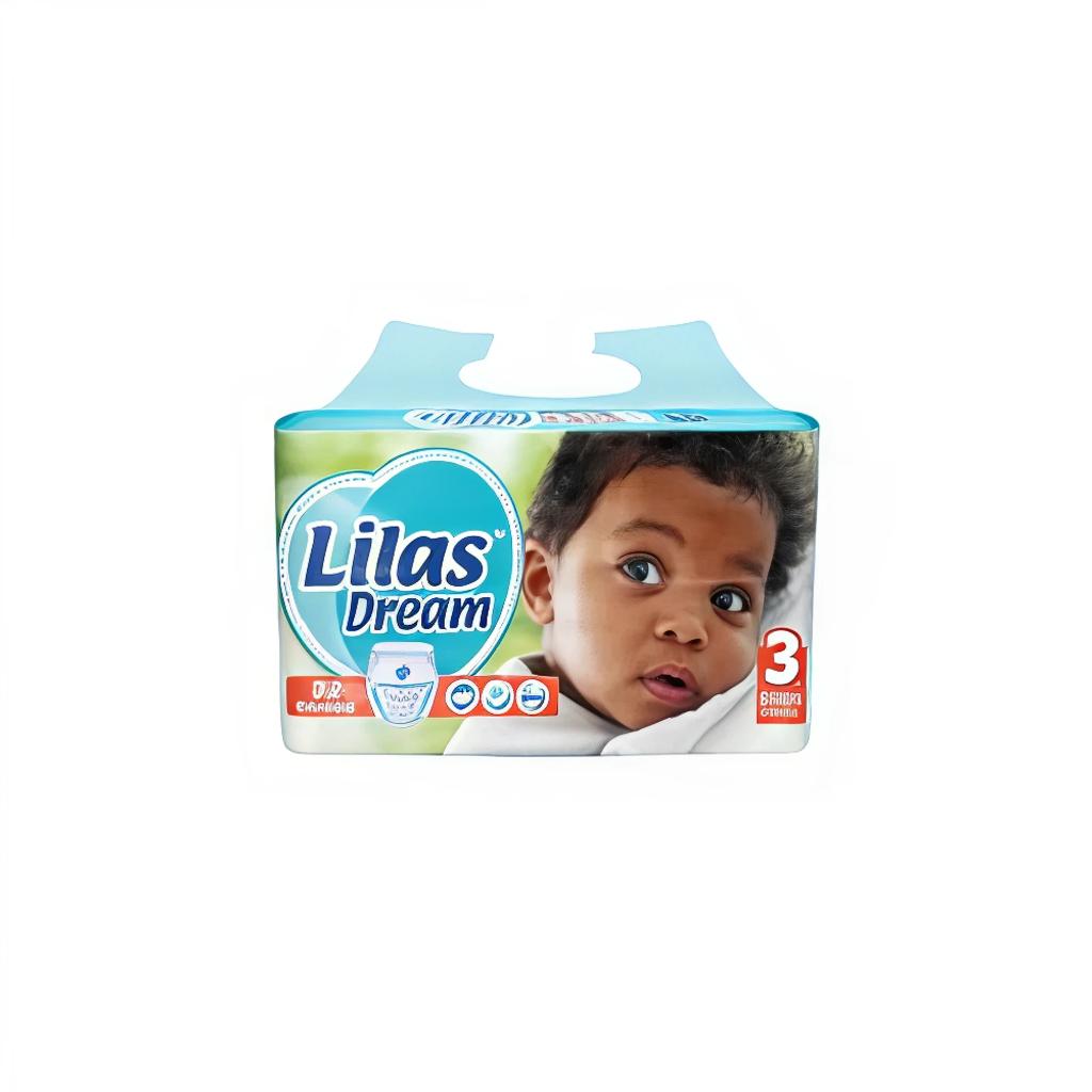LILAS DREAM - Couches bébé taille 3 midi  (5-10kg) - Lot de  32 couches DAKAR DIALY