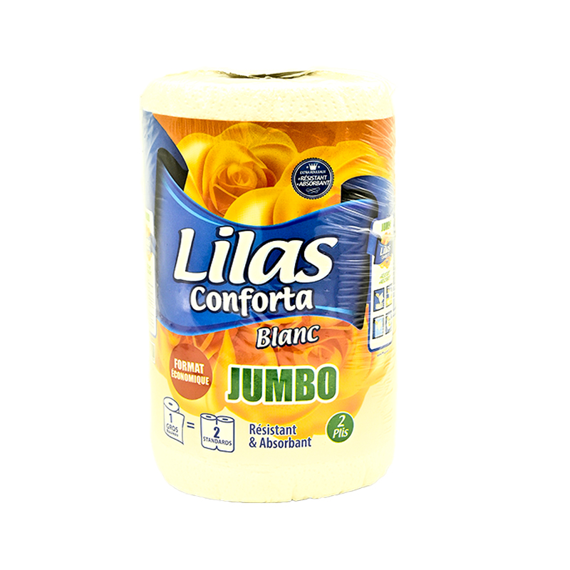  LILAS Jumbo - Essuie-Tout – Grand Format, 1 Rouleau Ultra Absorbant Dialy - Dakar