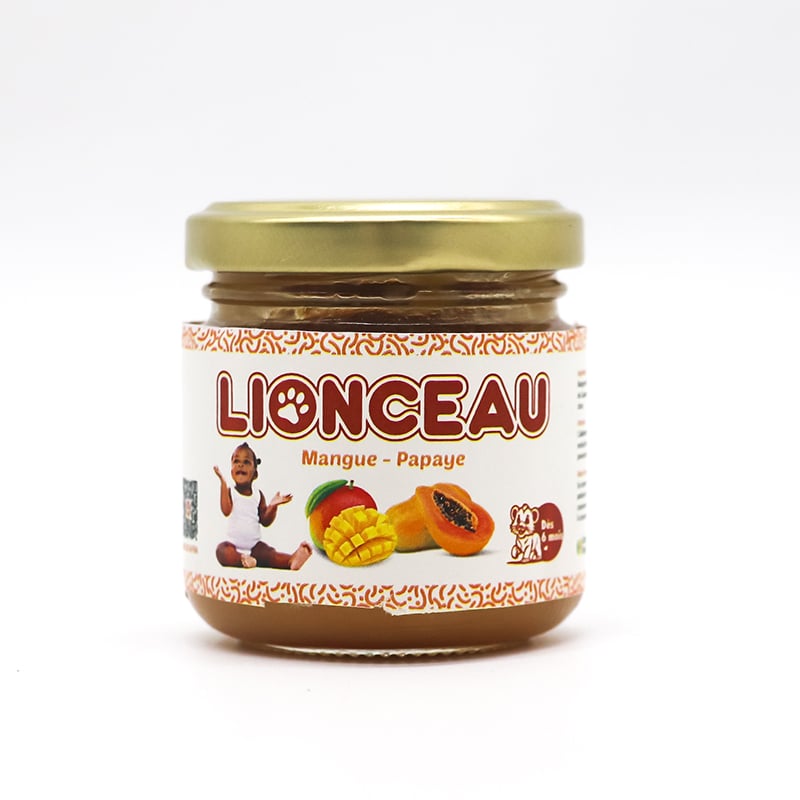 LIONCEAU - Compote saveur  mangue papaye - 90g Dakar Dialy