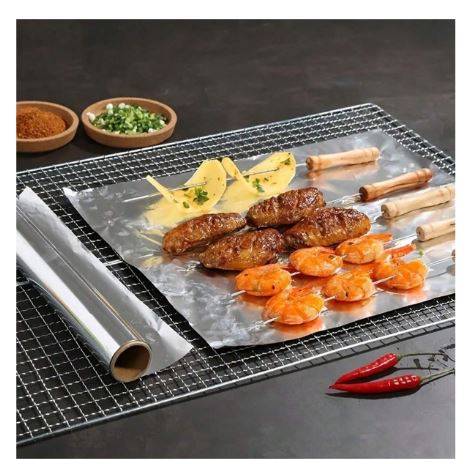 Papier d'aluminium jetable de cuisson ,2 pièce de 300 cm/500 cm