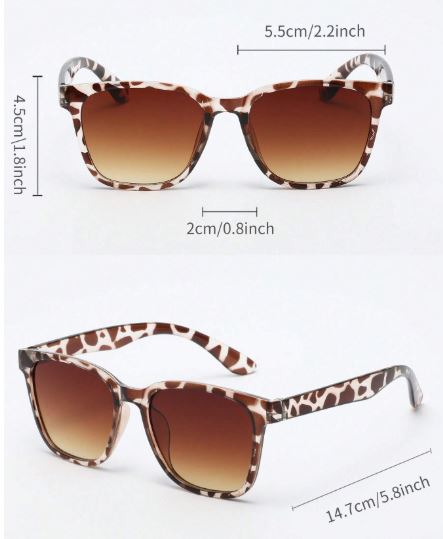 Lot de 6 Lunettes de Soleil Carrées Rétro – Style Plastique