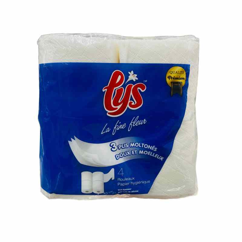 LYS Papier Toilette 3 Plis – 4 Rouleaux Ultra-Doux Dialy - Dakar