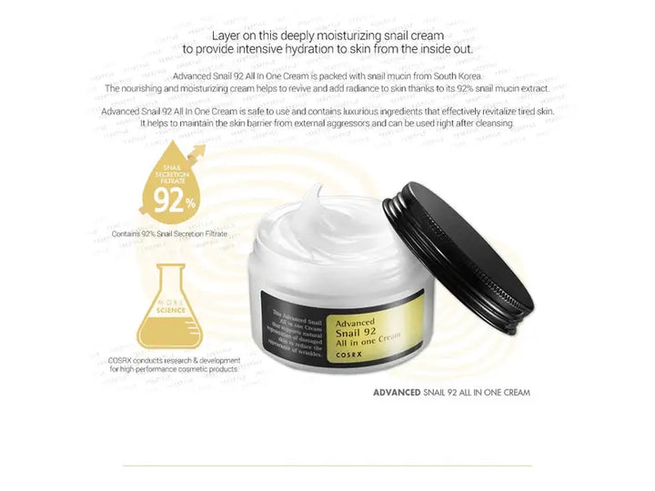 COSRX - Advanced Snail 92 All-in-One Cream - 100g