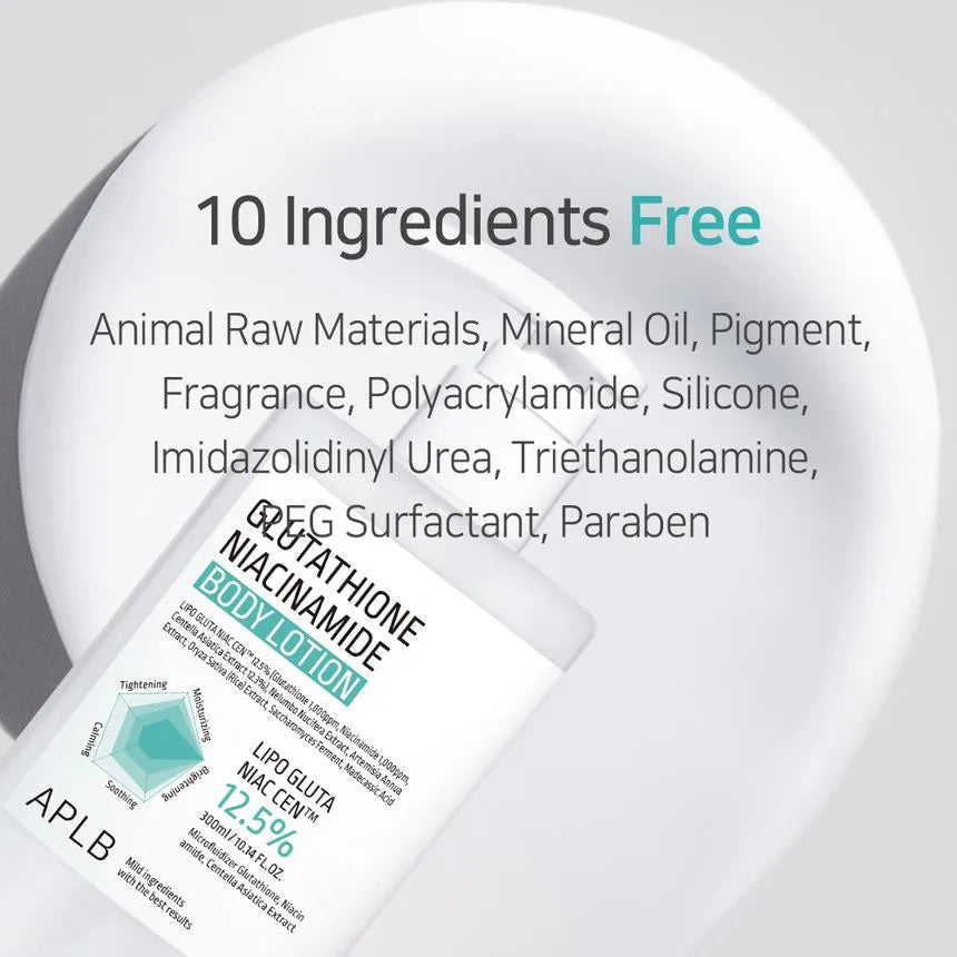 APLB  - Lait pour le corps à la Glutathion et à la Niacinamide - 300ml