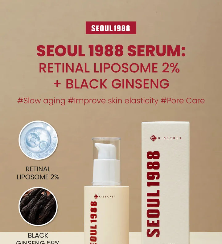 KSECRET - SEOUL 1988 Sérum anti-âge : Retinal Liposome 2% + Black Ginseng