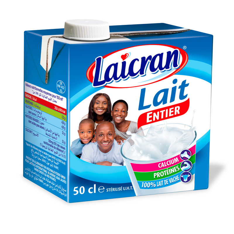 Brique de lait Laicran 50cl, pour un lait frais et délicieux. Disponible à Dakar en 1H sur Dialy.sn