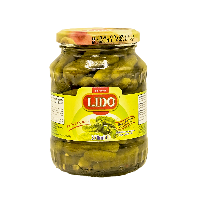 Pot de cornichons fins Lido 370 ml,  en vente sur Dialy.sn à Dakar