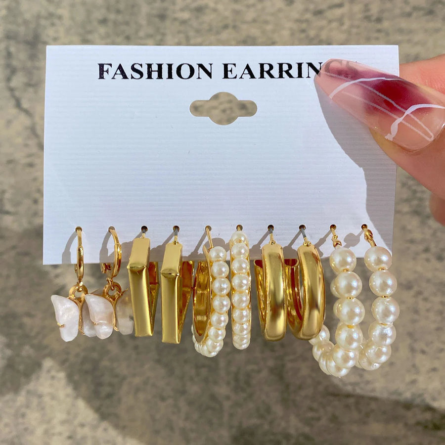 Lot 2 x 5 paires de boucles d’oreilles rondes – Styles variés Dakar Dialy