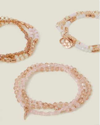 Lot bracelets perles fines roses – Extensibles et élégants Dakar Dialy
