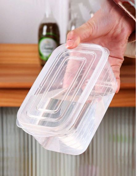 Lot de 10 boîtes de conservation alimentaire transparentes avec lignes de mesure - 700ML Dialy- Dakar 