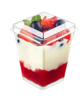 Lot de 20 - Verrine carrés de 5 oz avec couvercles Dialy -  Dakar 