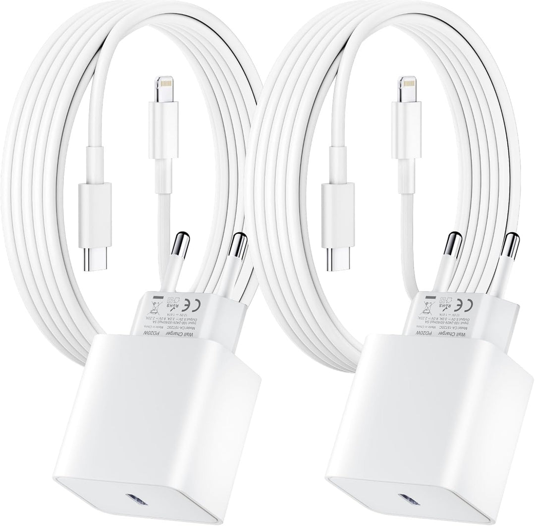 Lot de 2 Chargeurs iPhone USB-C + Câbles Lightning - 2m Dakar Dialy