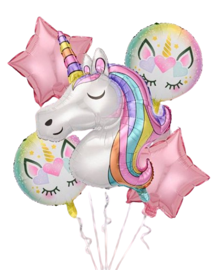 Lot de 5 pièces - Ensemble de ballons licorne Dialy - Dakar 