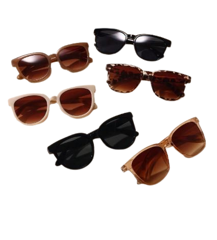 Lot de 6 Lunettes de Soleil Carrées Rétro – Style Plastique  Dialy - Dakar