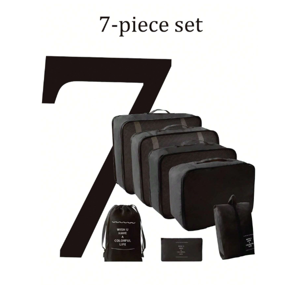 Lot de 7 pièces organisateur de voyage multifonction pour cosmétiques Dialy - Dakar 