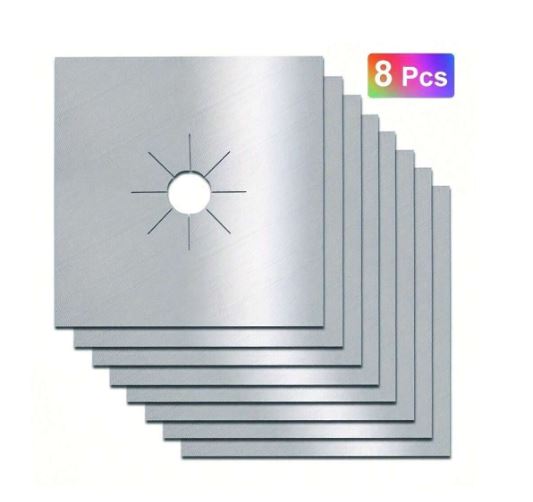 Lots de 8 Tapis de protection de cuisinière - Haute résistance à la température Dialy - Dakar 