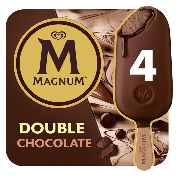 MAGNUM - Glace Double Chocolat - x4 - 284g Dialy - Dakar 