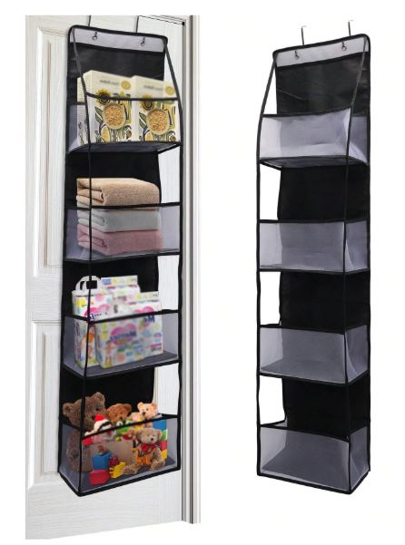 Rangement suspendu à 4 couches par-dessus la porte