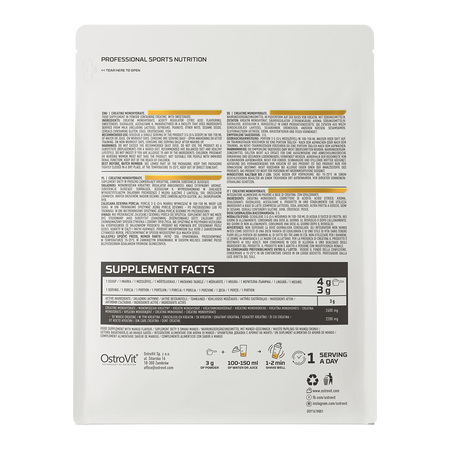 OSTROVIT - Creatine monohydrate saveur Mangue - 300G