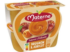 MATERNE - Compotes Intense et Velouté Brugnon Abricot - 4x97g DAKAR DIALY
