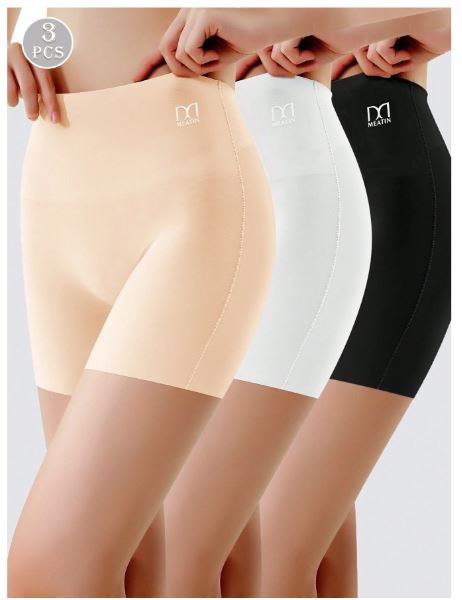 MEATIN - Shorts Taille Haute – Lot de 3 Sans Couture Femme Dialy - Dakar 