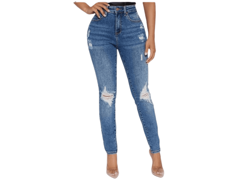 Jean skinny extensible Booty Lifter One More Time - Délavage moyen