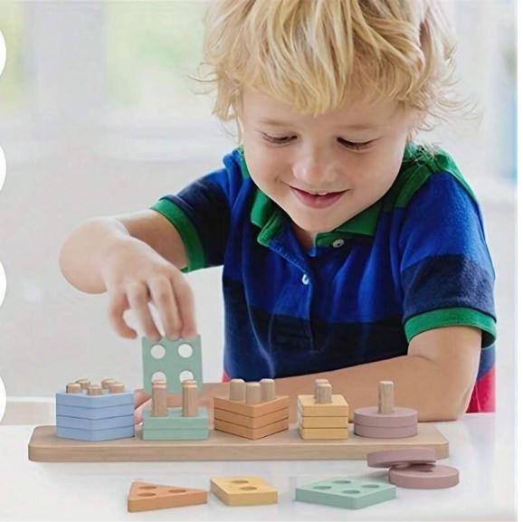 jouets en bois de tri de forme pour tout-petits de 1 à 3 ans