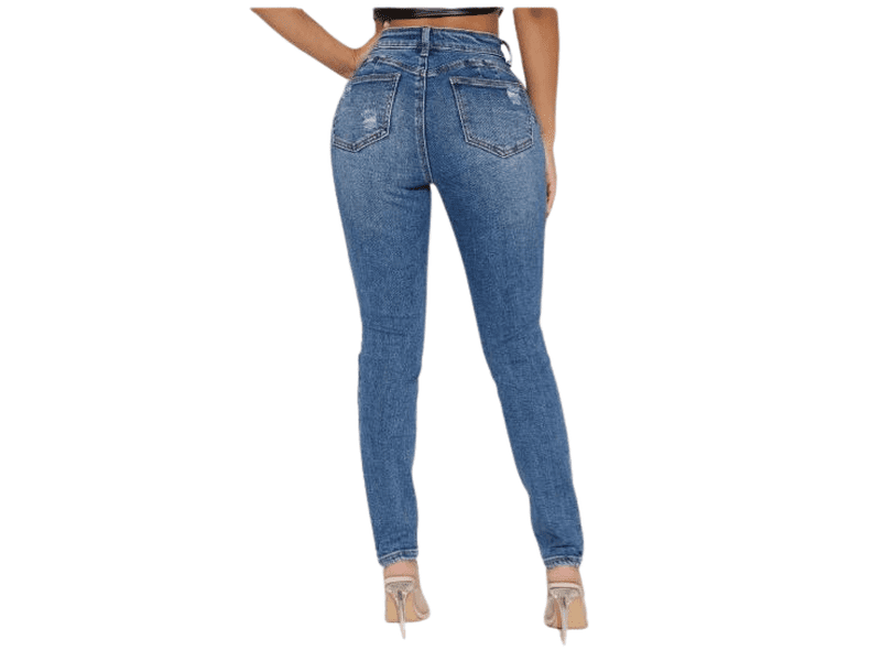 Jean skinny extensible Booty Lifter One More Time - Délavage moyen