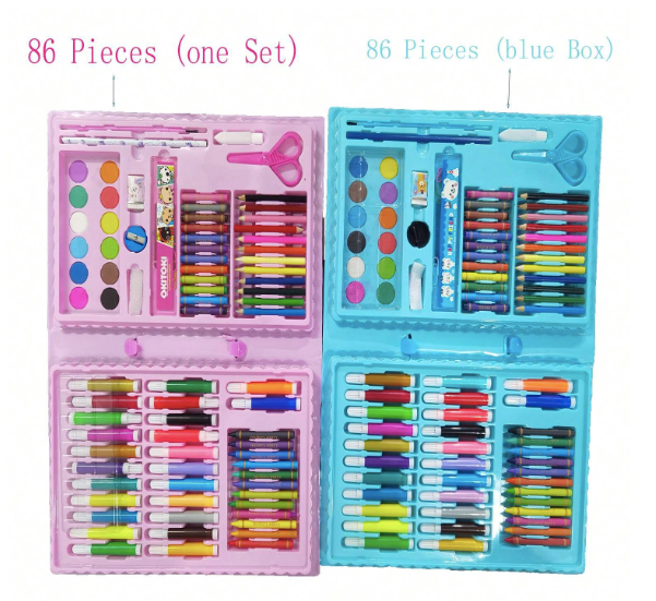 Mallette de Dessin et Peinture 150 Pièces pour Enfants – Kit Artistique Complet avec Crayons, Feutres, Pastels et Accessoires Dialy - Dakar 