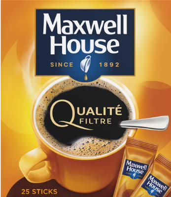 Maxwell House - Café Soluble Qualité Filtre – Boîte 25 Sticks Dialy - Dakar 
