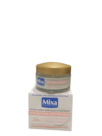 Crème nourrissante Mixa riche à l'huile pour peaux sèches – 50 ml, disponible à Dakar en 60 min sur Dialy.








