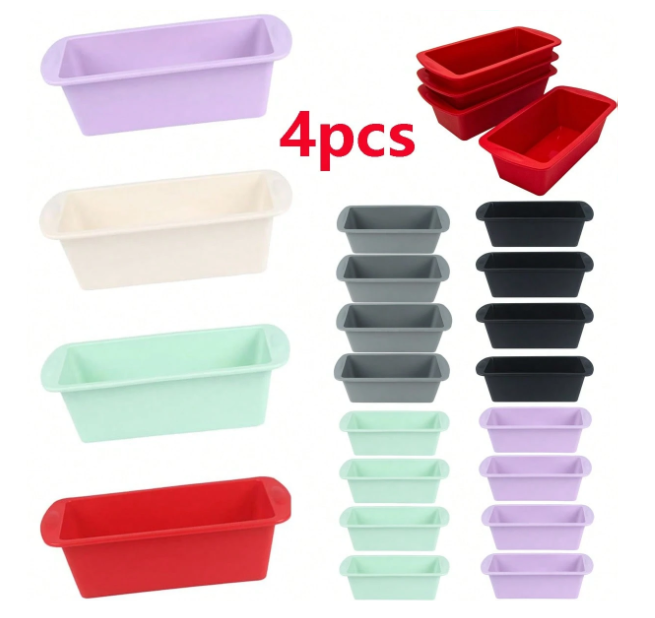 Moule Mini Gâteau Rectangulaire en Silicone – 1/3/4 Pièces Dakar Dialy