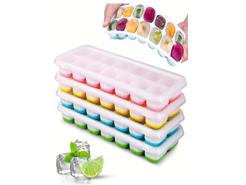 Moules à glaçons en silicone – 14 cavités - avec couvercles - Lot de 2 Dialy - Dakar 