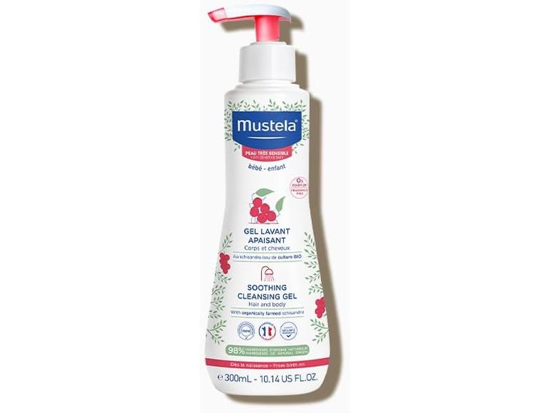 Mustela Gel Lavant Apaisant 300 ml, spécialement formulé pour les bébés. Disponible à Dakar sur Dialy.sn