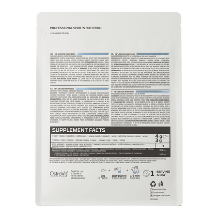 OSTROVIT - Creatine monohydrate saveur Nature - 300G