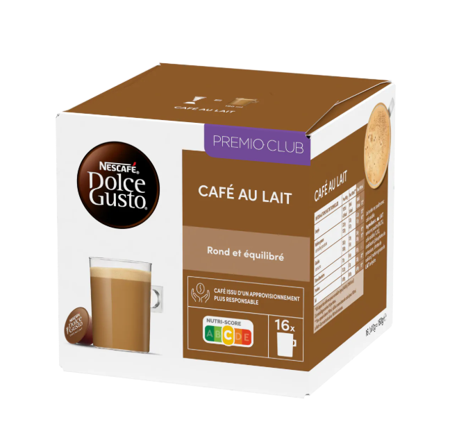 Nescafe Dolce Gusto - Capsules de café au lait - 16 capsules Dakar Dialy