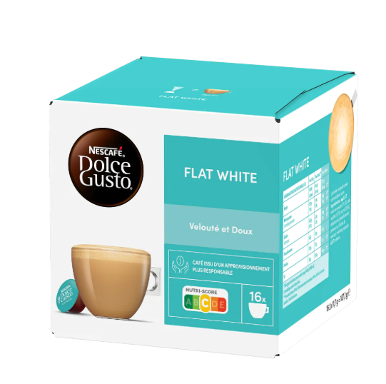 Nescafe Dolce Gusto - Capsules de café flat White - 16 capsules Dakar Dialy
